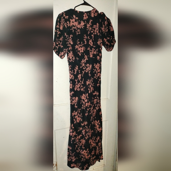 Target Black and Pink Floral Long Sleeve Dress - Picture 2 of 4